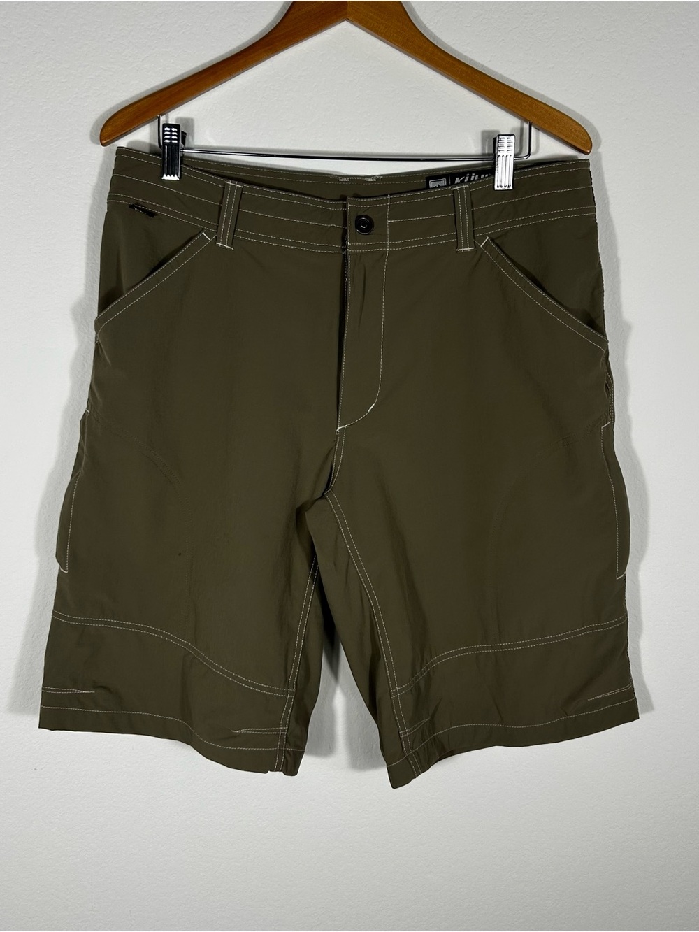 Kuhl Renegade Cargo Hiking Tech Shorts Mens 36 Brown Tan 12" Inseam